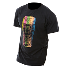 Load image into Gallery viewer, Black Tee with Vibrant Pint Graphic Print
