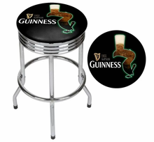 Load image into Gallery viewer, Guinness Chrome Ribbed Bar Stool - Feathering
