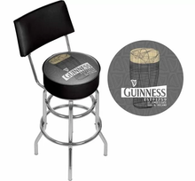 Load image into Gallery viewer, Guinness Swivel Bar Stool with Back - Line Art Pint
