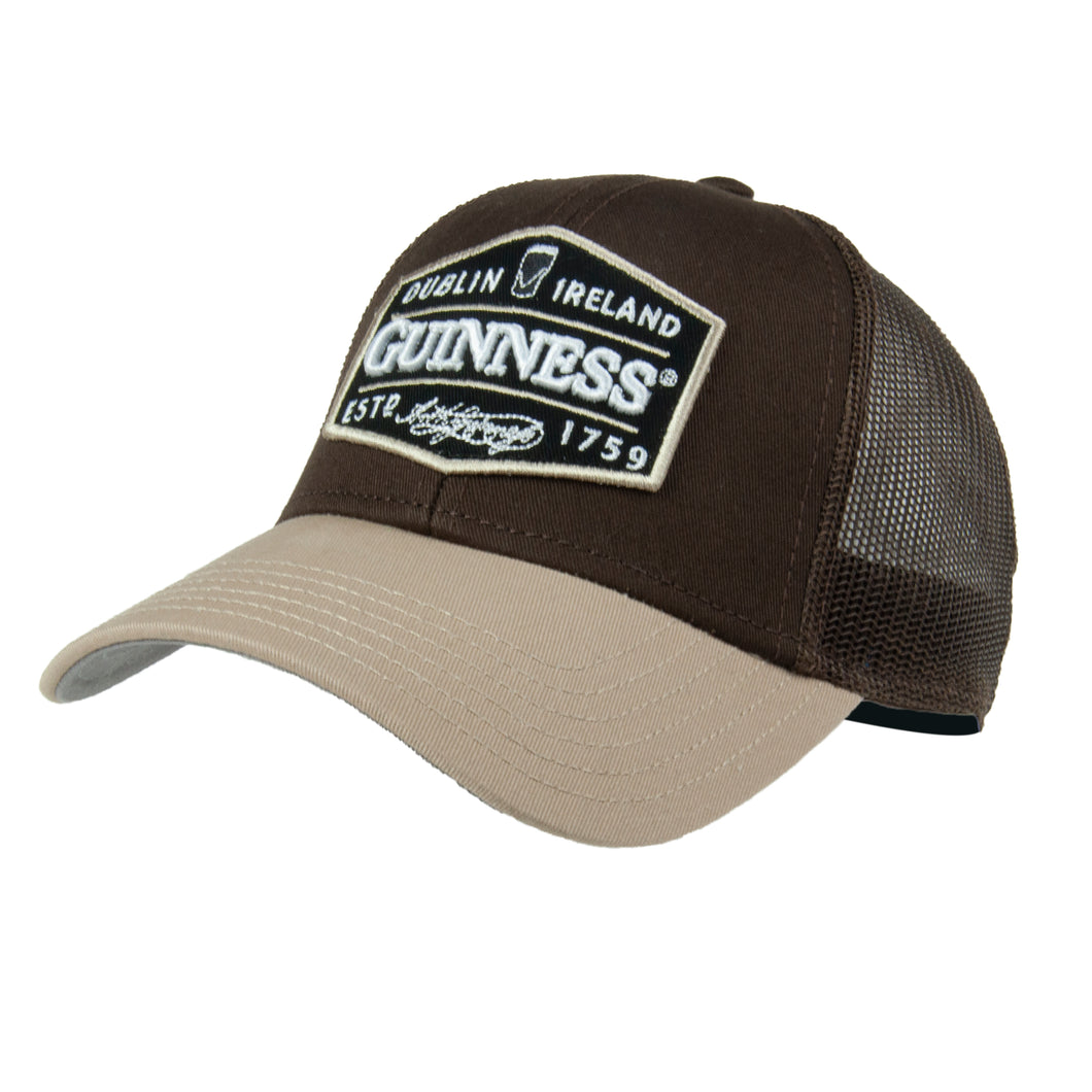 Trucker Premium Brown Embroidered Patch Cap