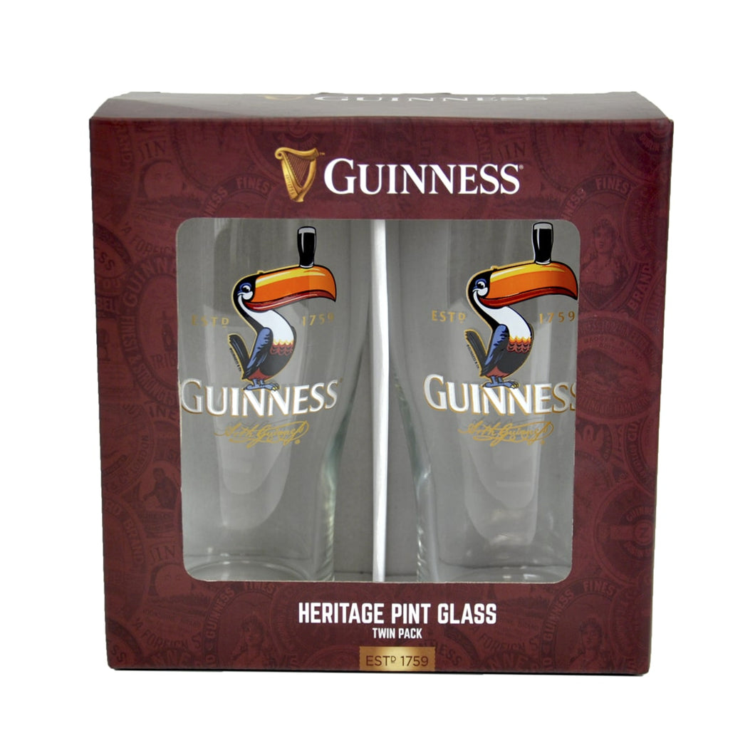 Toucan Pint Glass Boxed Two Pack 20oz