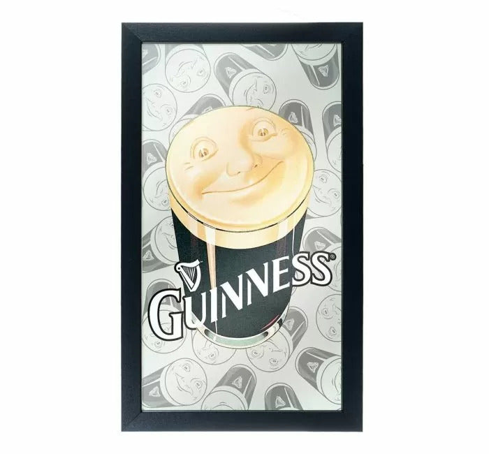 Guinness Framed Mirror Wall Plaque 15 x 26 Inches - Feathering