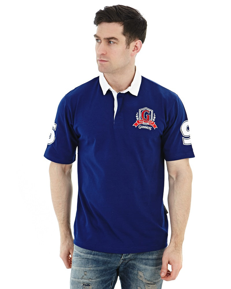 Navy & White Classic Rugby Shirt