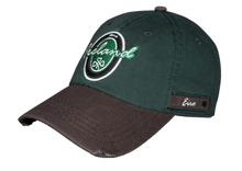Load image into Gallery viewer, Dark Green &amp; Brown Ireland Oval Label Cap
