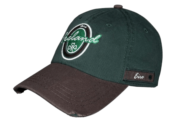 Dark Green & Brown Ireland Oval Label Cap